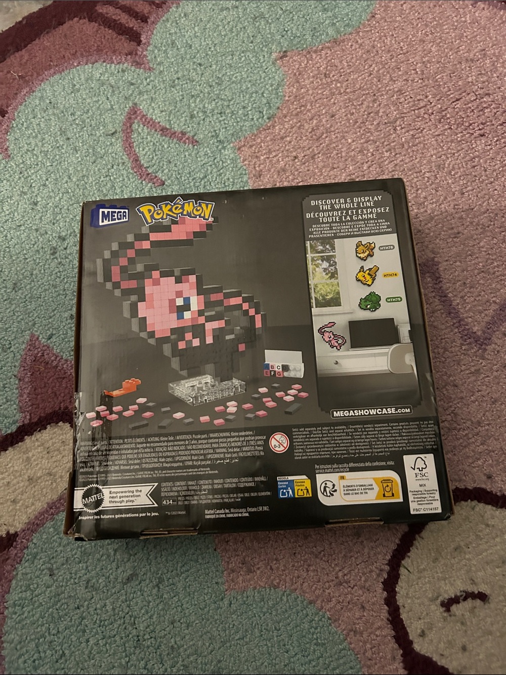Mega Pokémon Mew Pixel Art Building Set - Pink - Picture 2 of 2